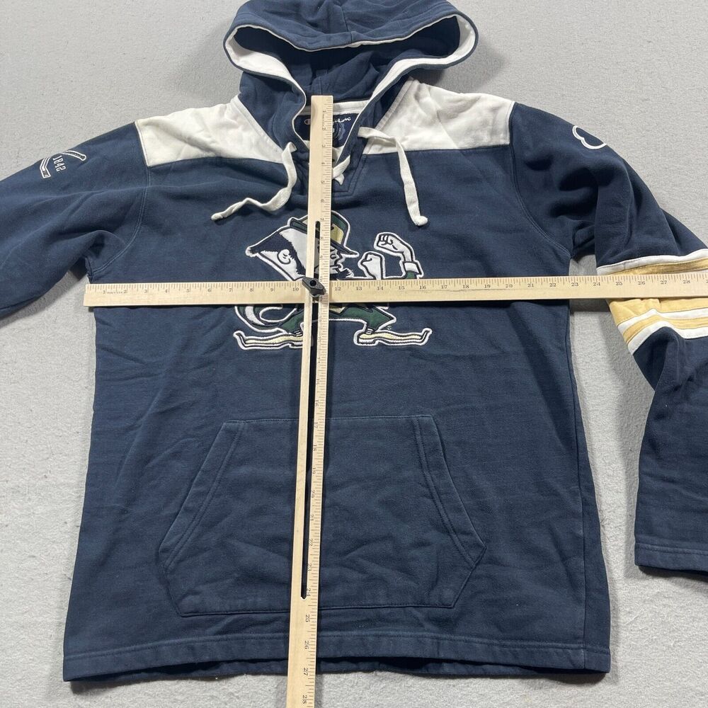 NOTRE DAME FIGHTING Hoodie Sweatshirt Medium‎ CHAMPION Men NCAA Leprechaun - Picture 6 of 10